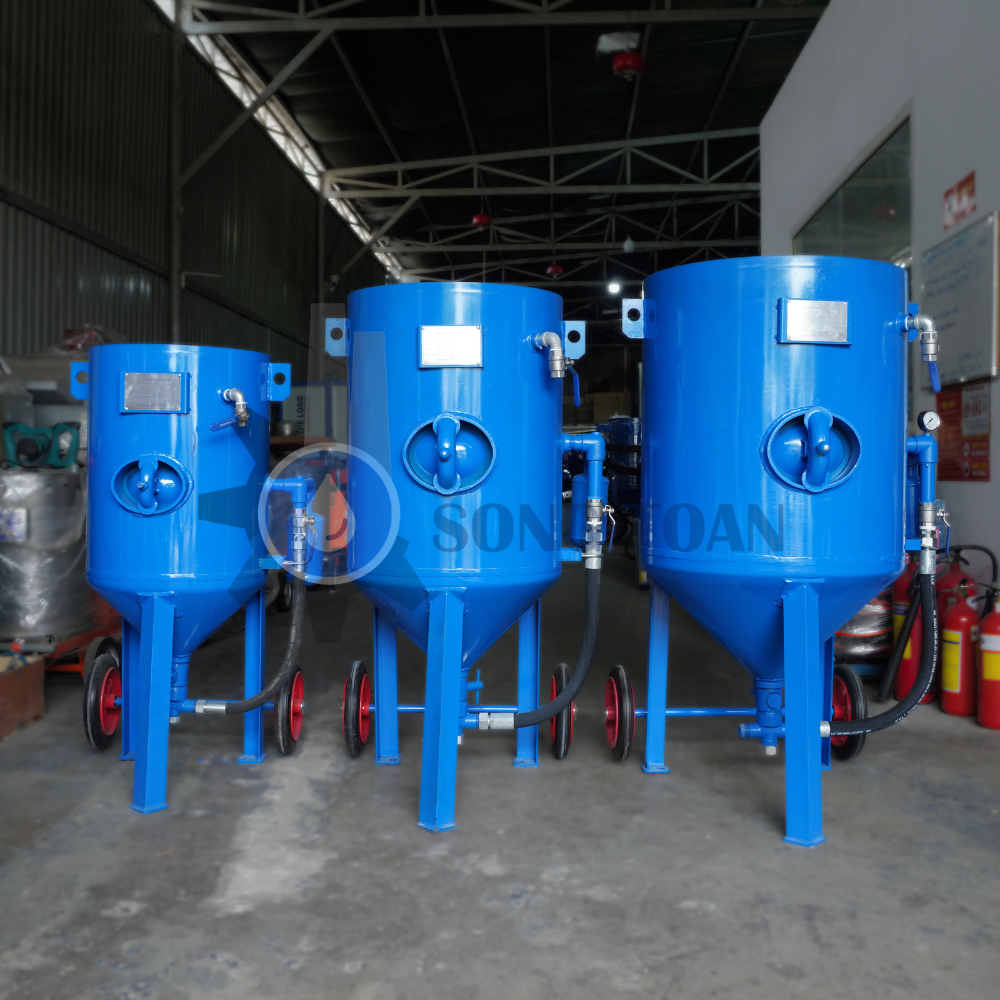 máy phun cát dạng cối